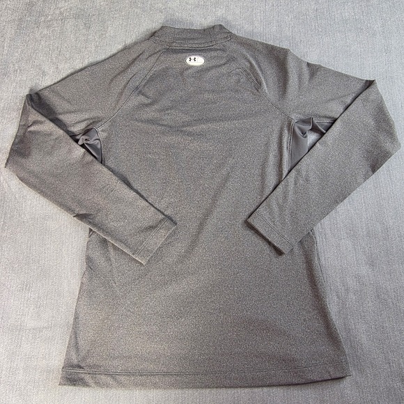 NWT Under Armour ColdGear Fitted Mock Women's Large Charcoal Light Heather Shirt - Picture 5 of 15